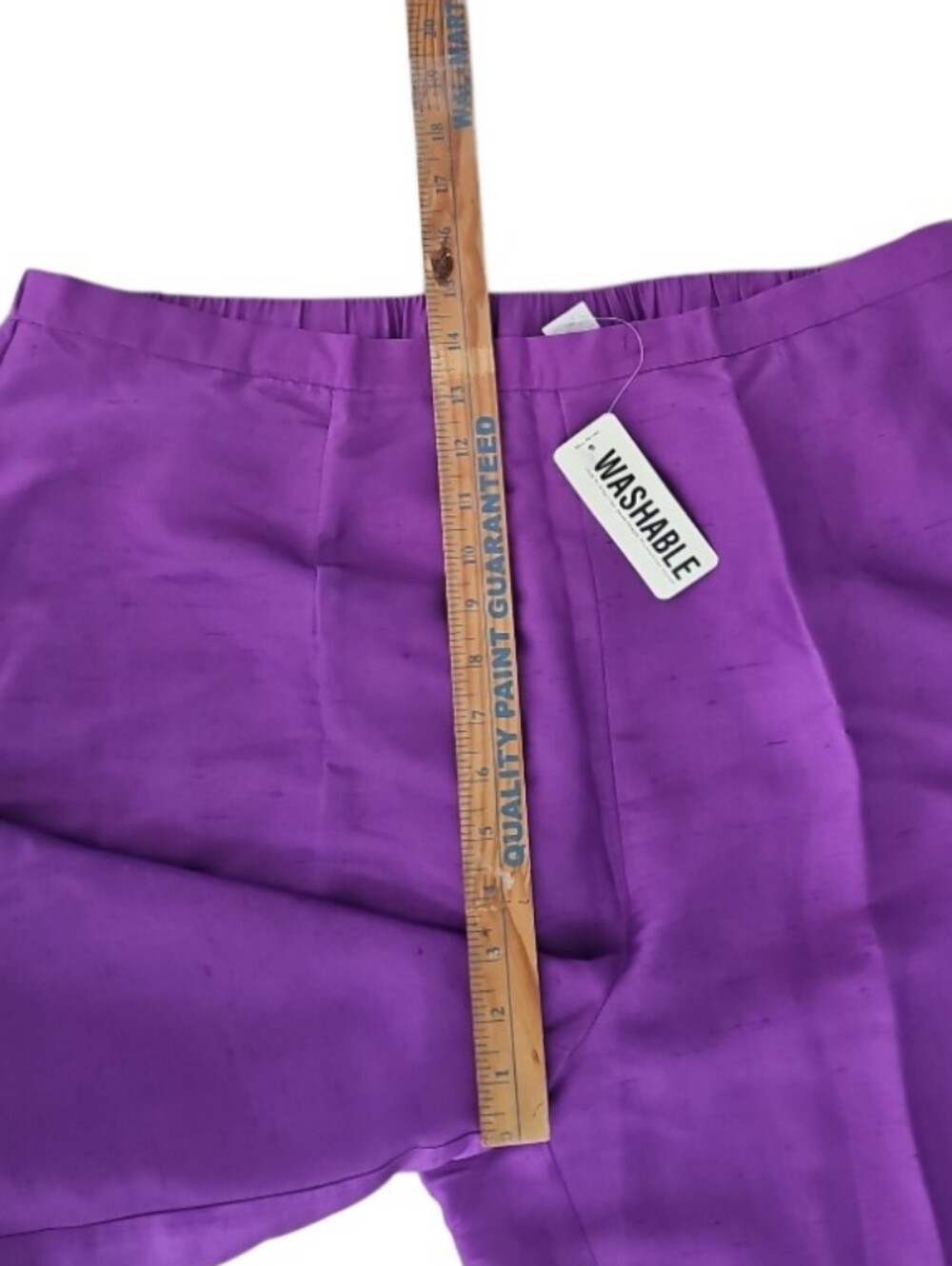 NWT Worthington 100% Washable Silk Pants Lined Women’s 22W Purple Career Luxury - Picture 16 of 16